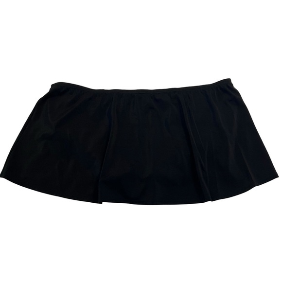 Swim by Cacique Black High Waist Swim Skirt Plus 24W Built-In Briefs Modest - Picture 5 of 6